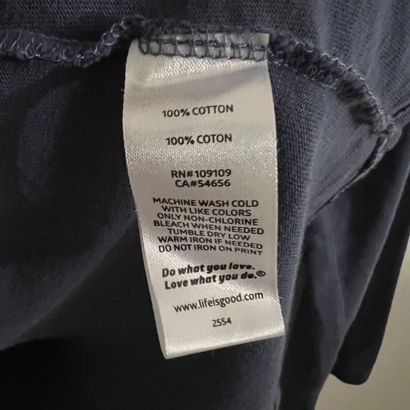 LIfe Is Good Blue Celtic Mandala Long Sleeve V-Neck Crusher T-Shirt Size XXL - Picture 9 of 9